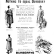 A 1909 ad for Burberry raincoats